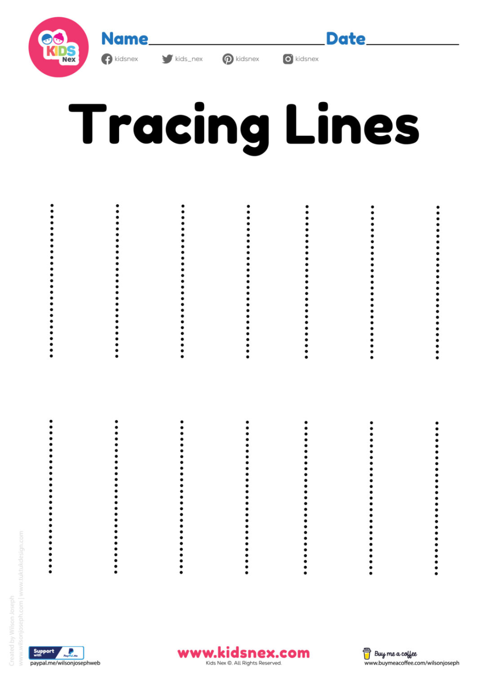 30 Line Tracing Worksheets For Kindergarten