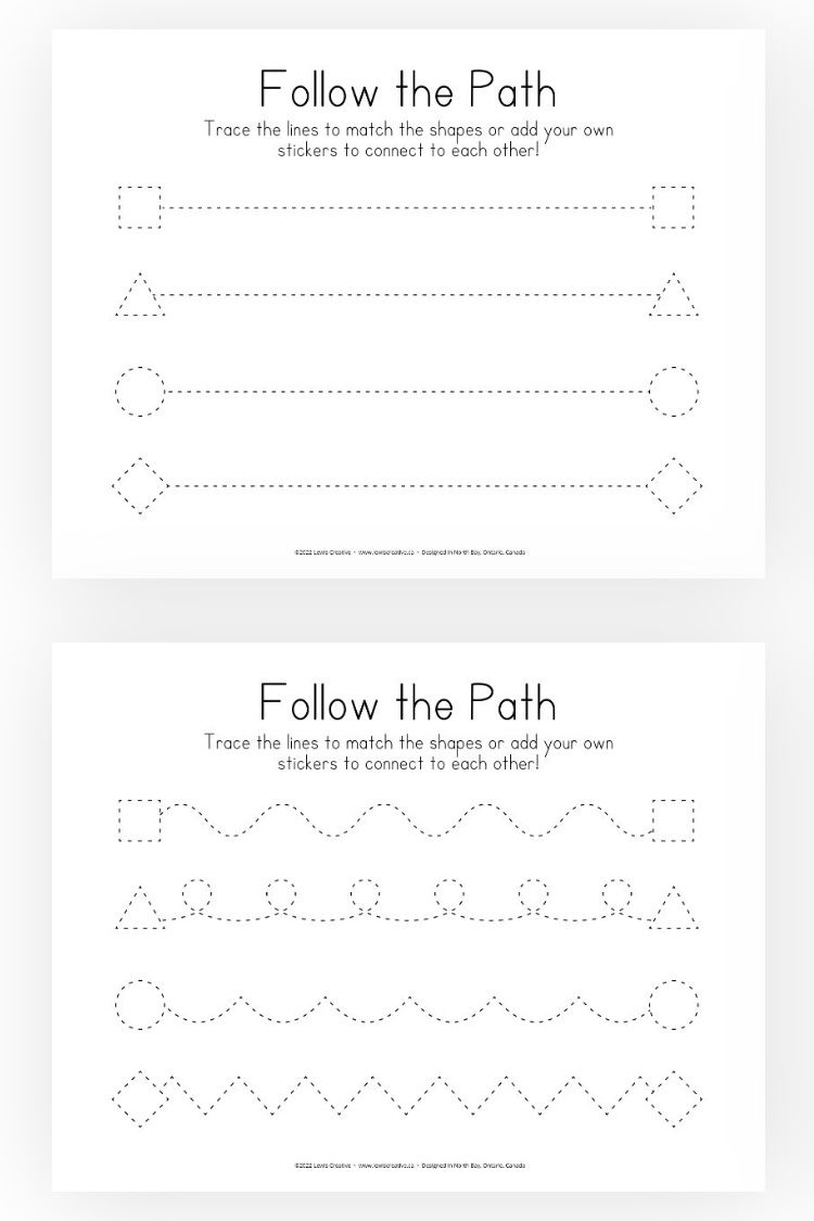 30 Line Tracing Worksheets For Kindergarten