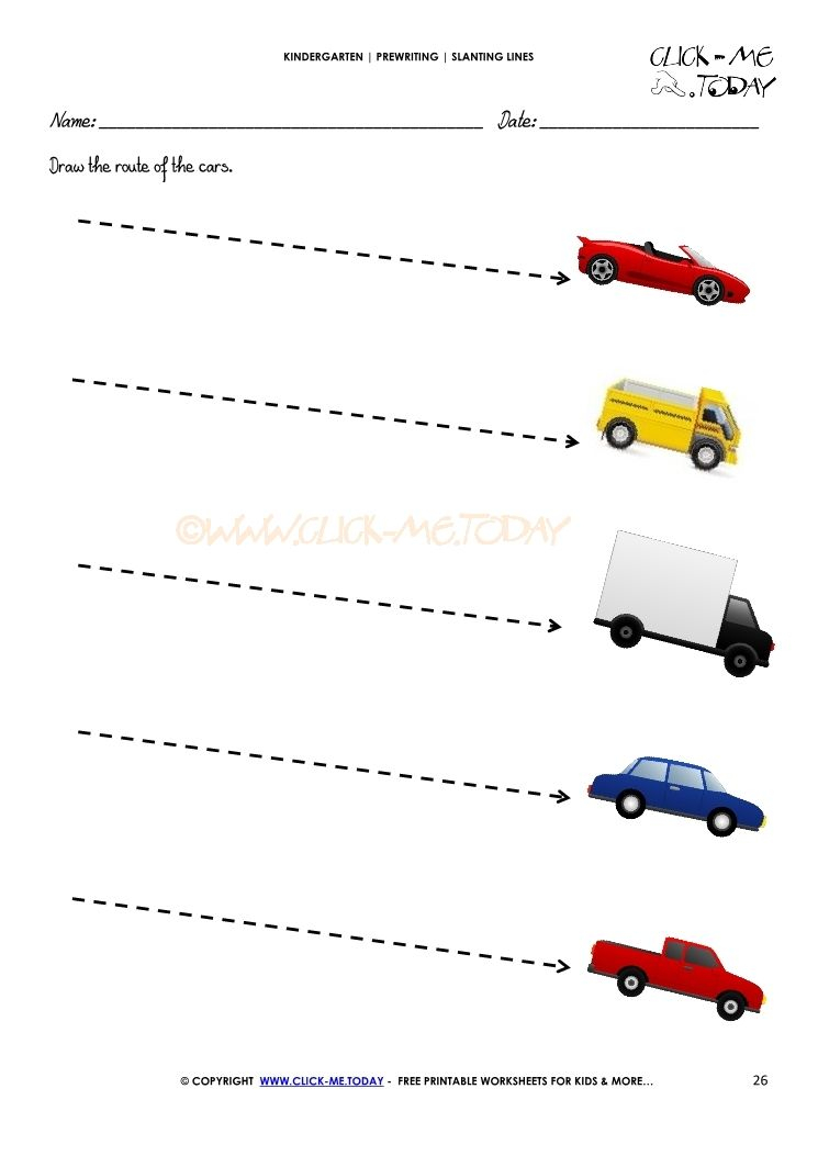 30 Line Tracing Worksheets For Kindergarten