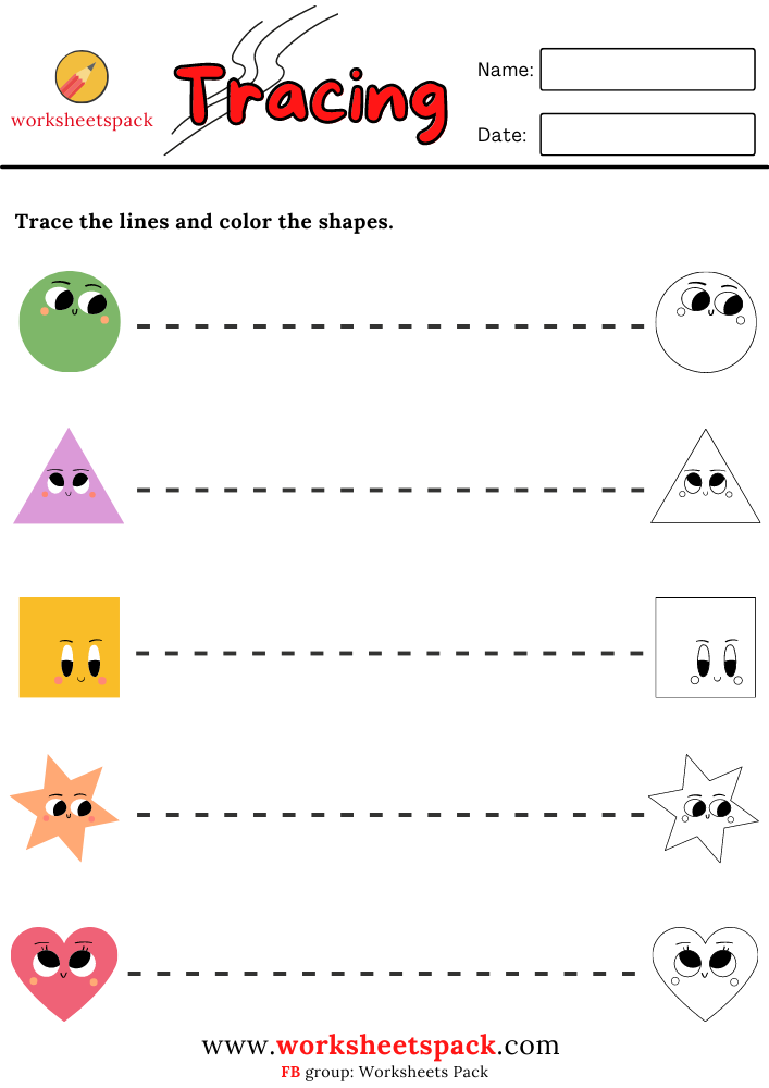 30 Line Tracing Worksheets For Kindergarten