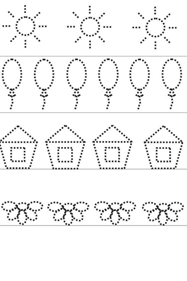 30 Line Tracing Worksheets For Kindergarten
