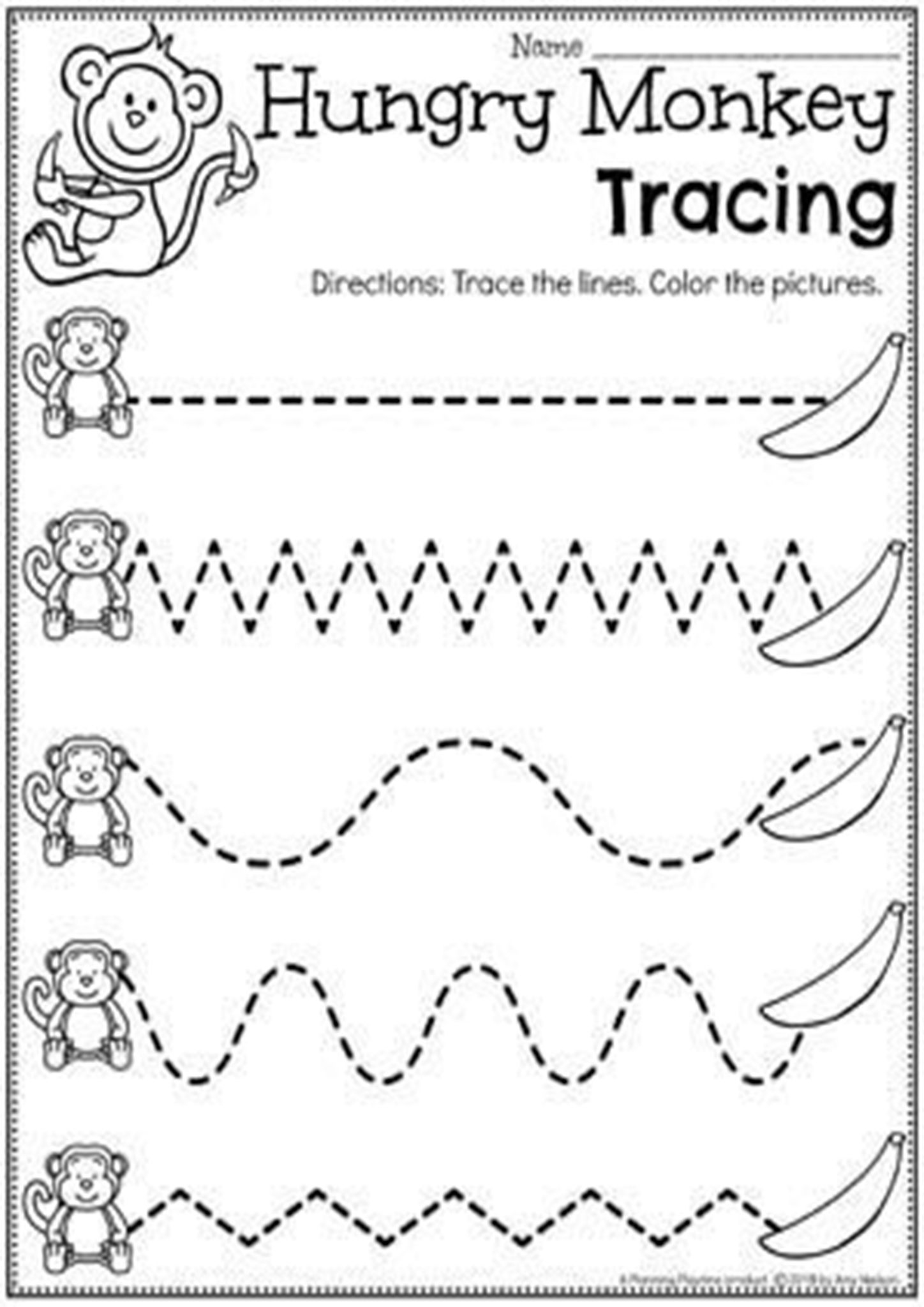 30 Line Tracing Worksheets For Kindergarten