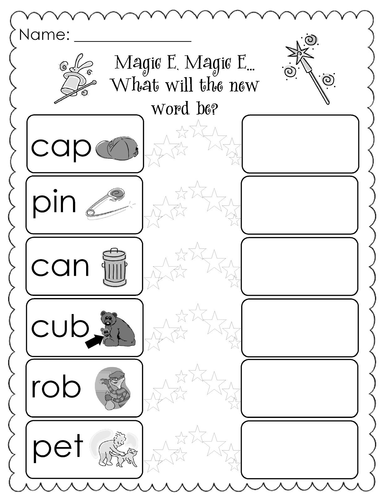 30 Magic E Worksheets For Kindergarten