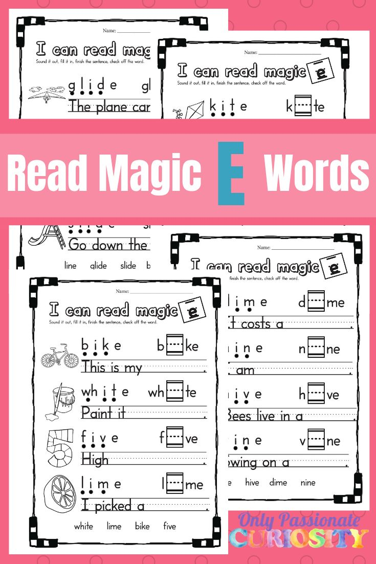 30 Magic E Worksheets For Kindergarten