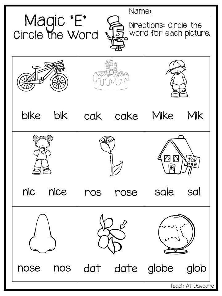 30 Magic E Worksheets For Kindergarten