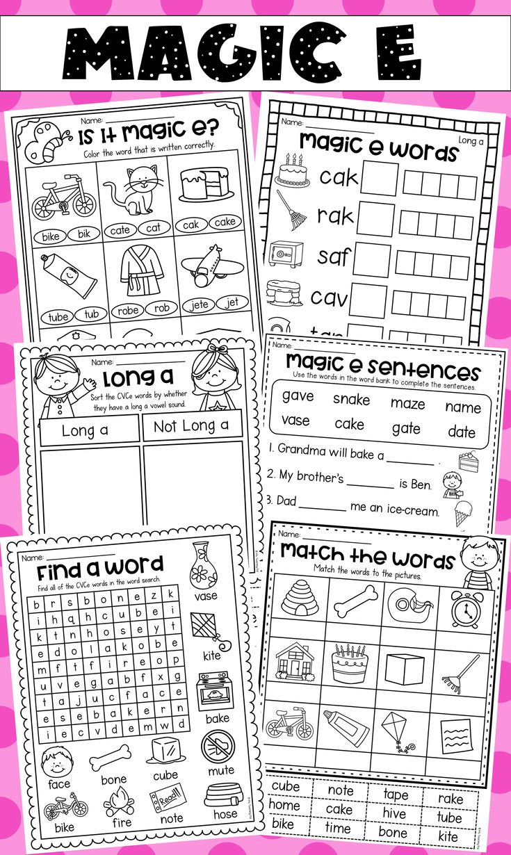 30 Magic E Worksheets For Kindergarten