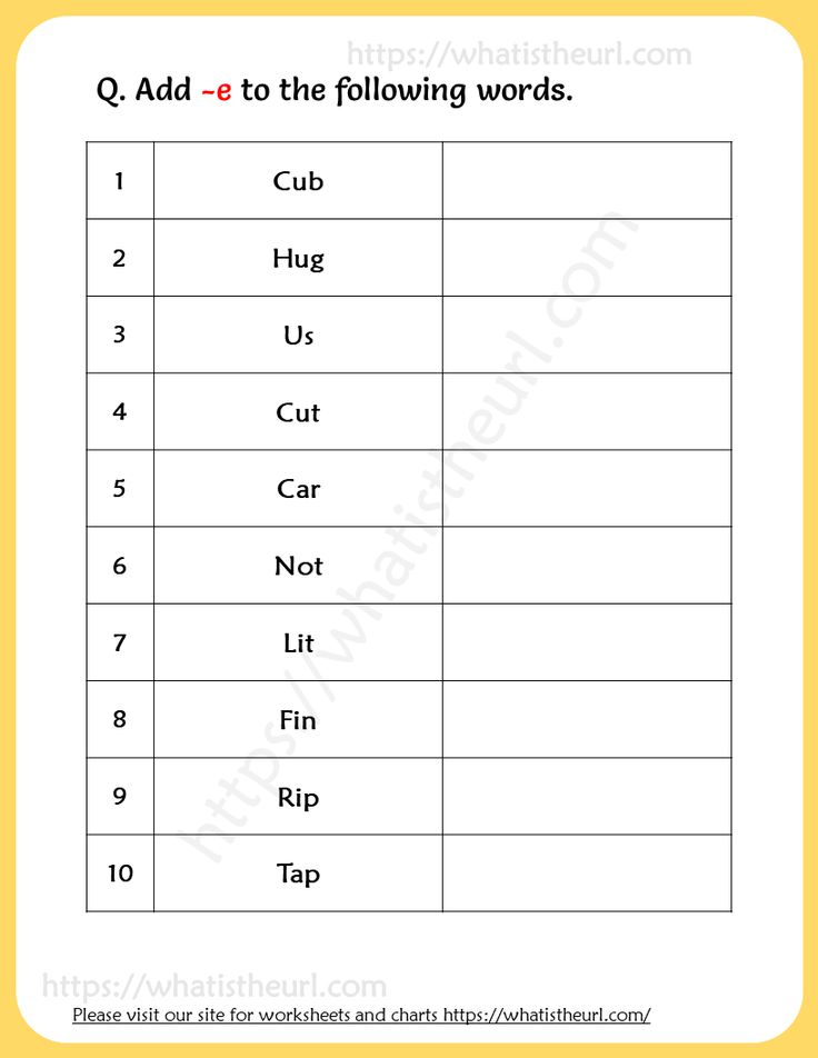 30 Magic E Worksheets For Kindergarten