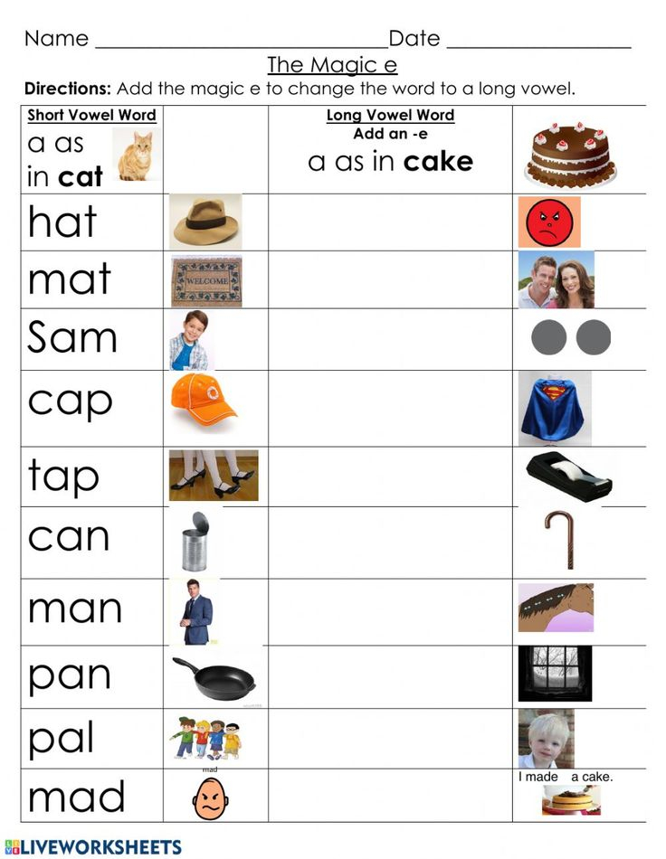 30 Magic E Worksheets For Kindergarten