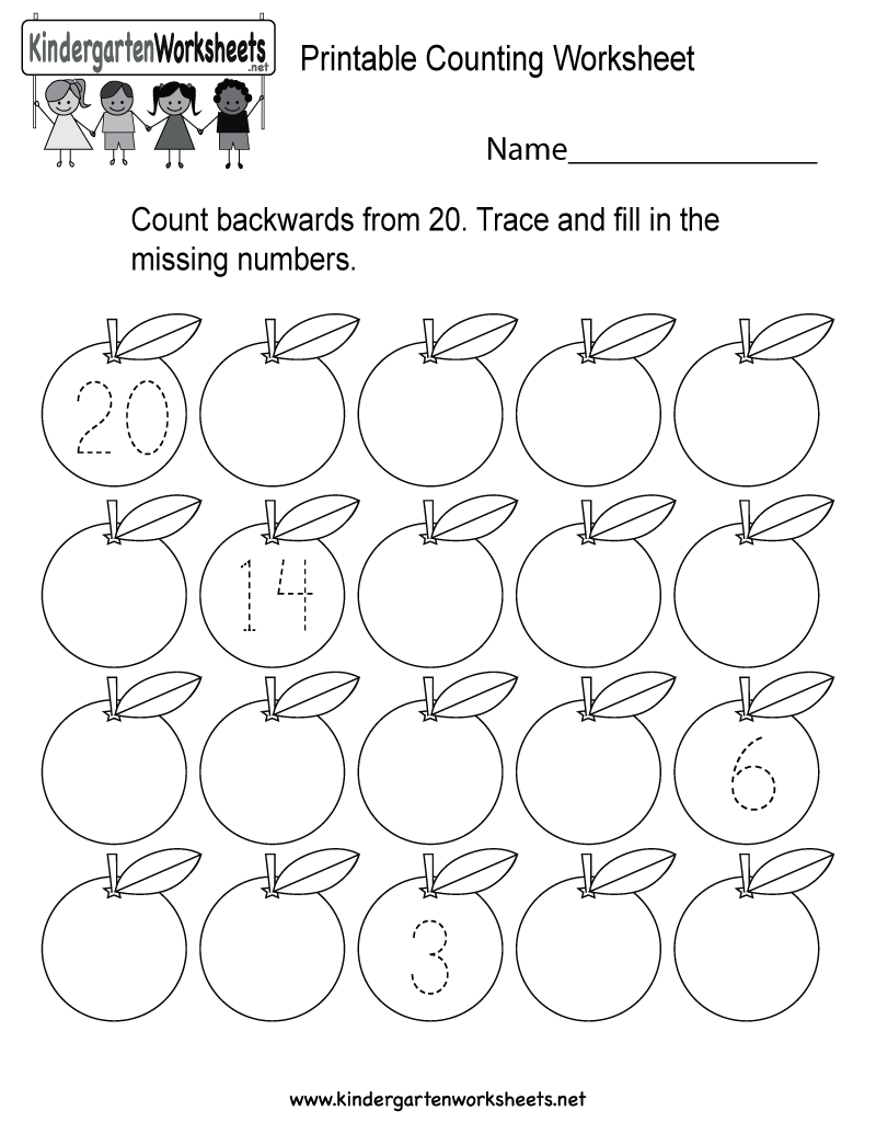 30 Math Worksheets For Kindergarten 1-30