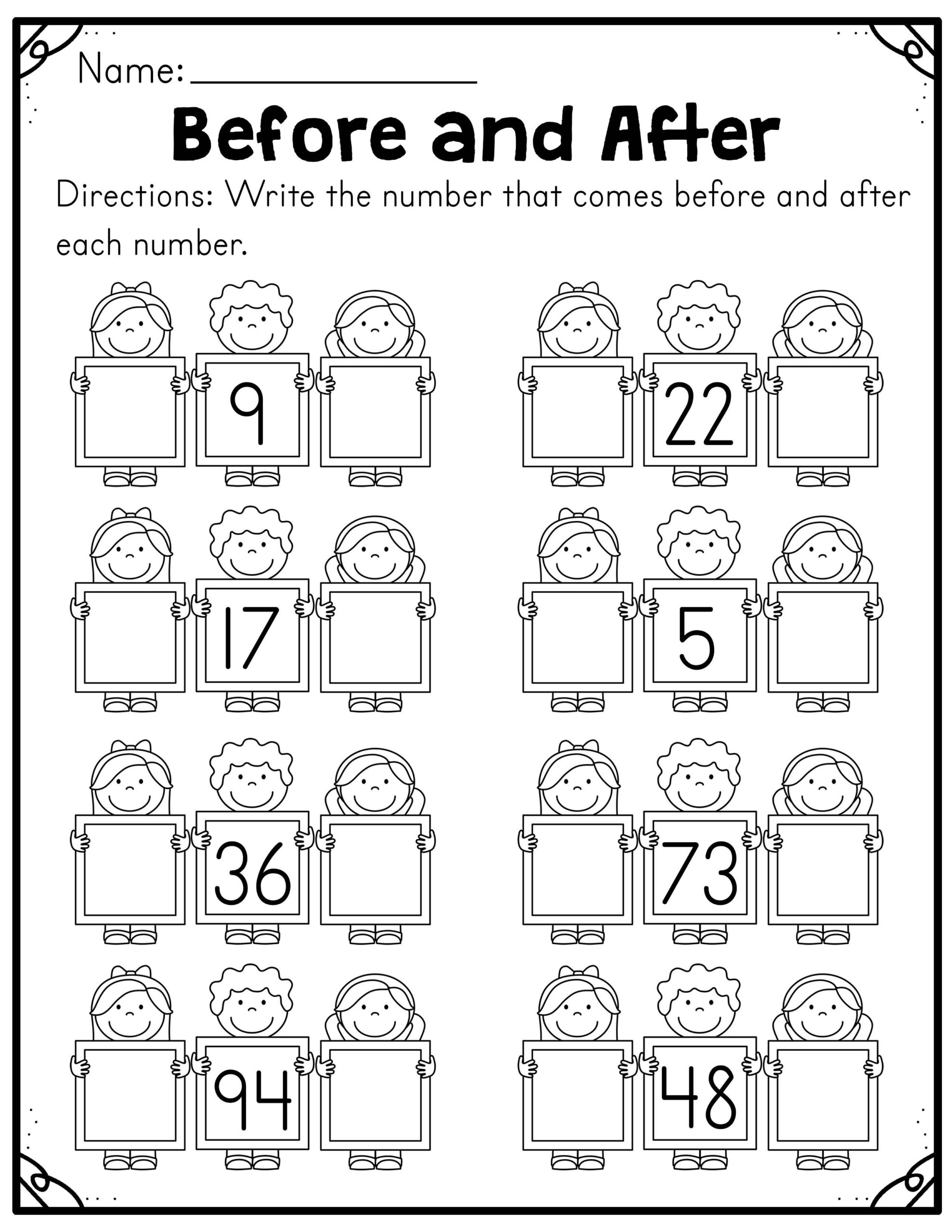 30 Math Worksheets For Kindergarten 1-30