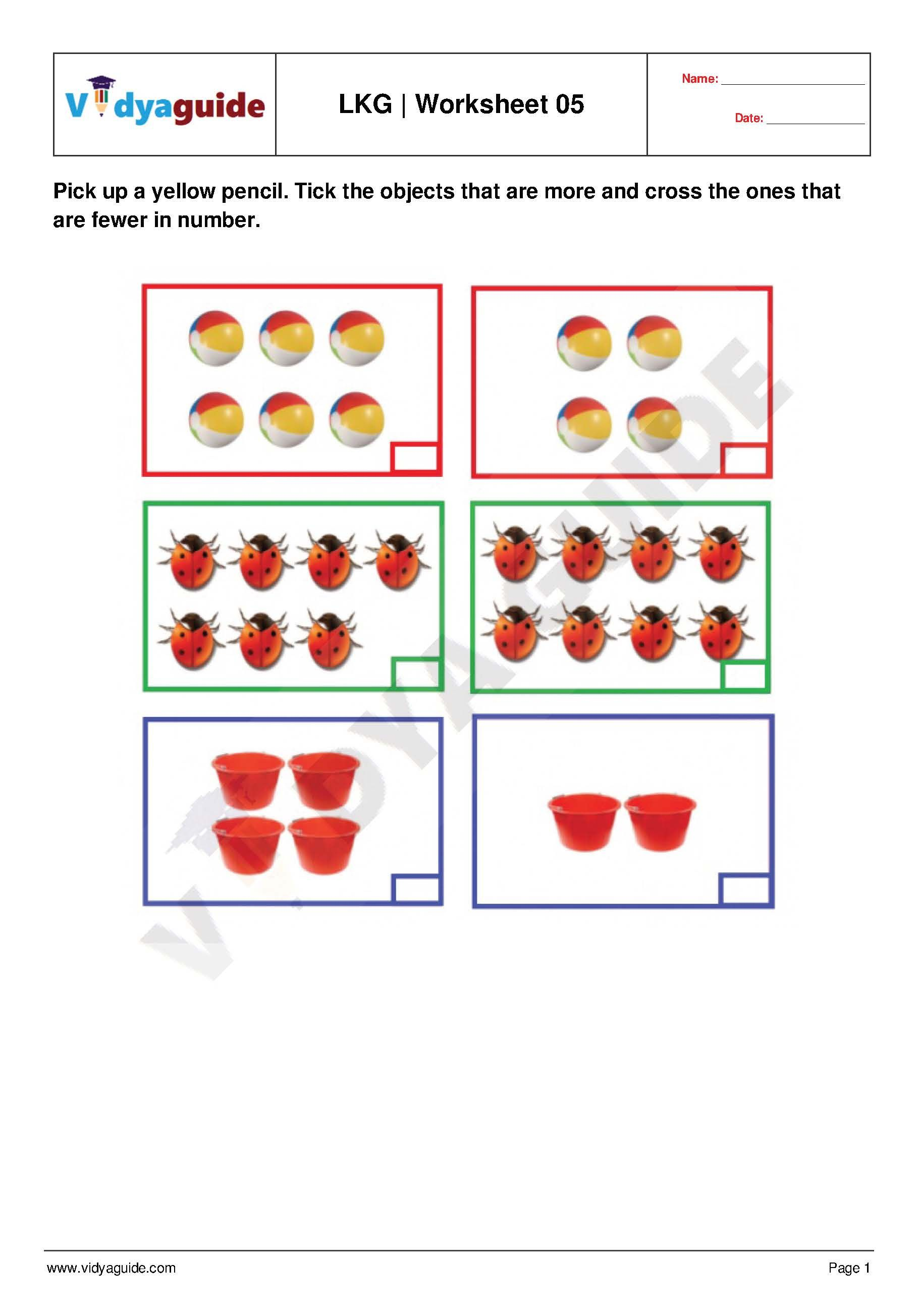 30 Math Worksheets For Kindergarten Lkg