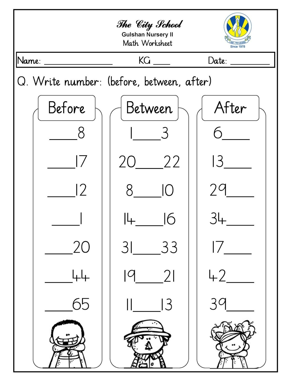 30 Math Worksheets For Kindergarten Lkg