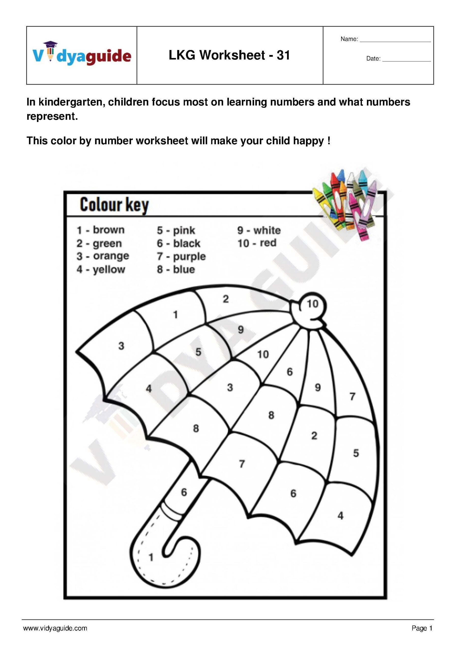 30 Math Worksheets For Kindergarten Lkg