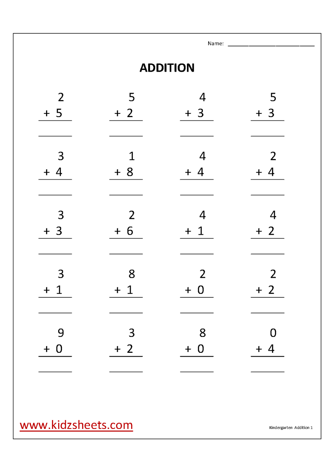 30 Math Worksheets For Kindergarten Lkg