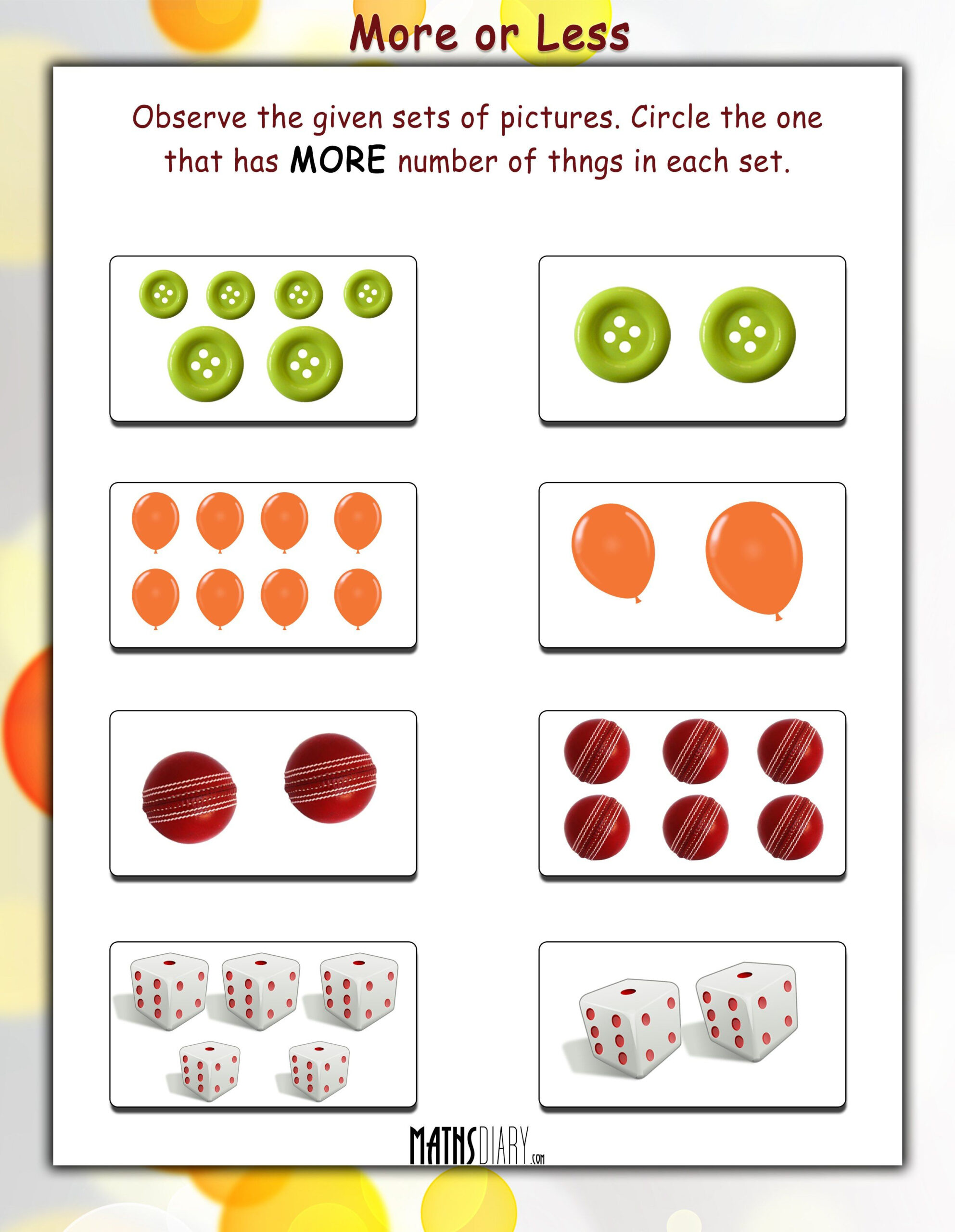 30 Math Worksheets For Kindergarten Lkg