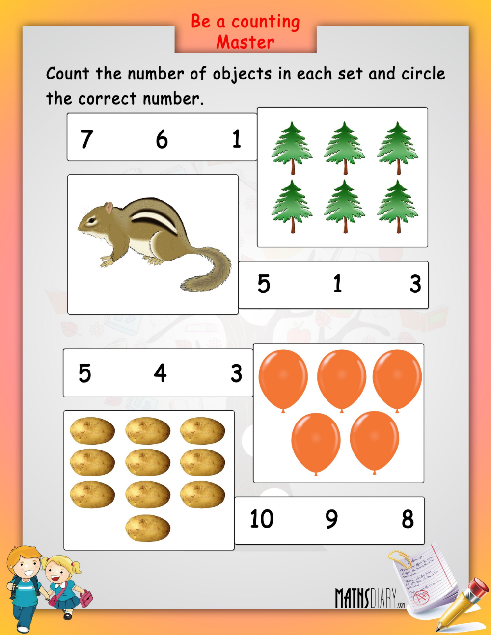 30 Math Worksheets For Kindergarten Lkg