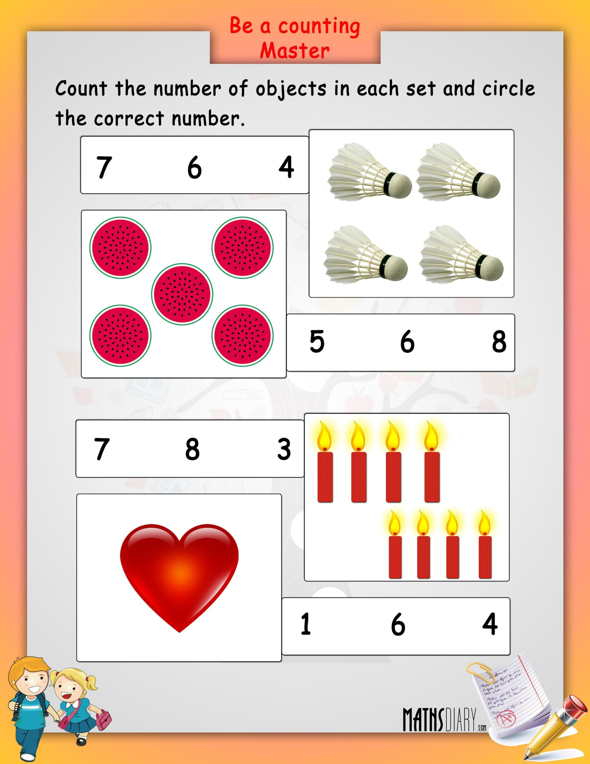 30 Math Worksheets For Kindergarten Lkg