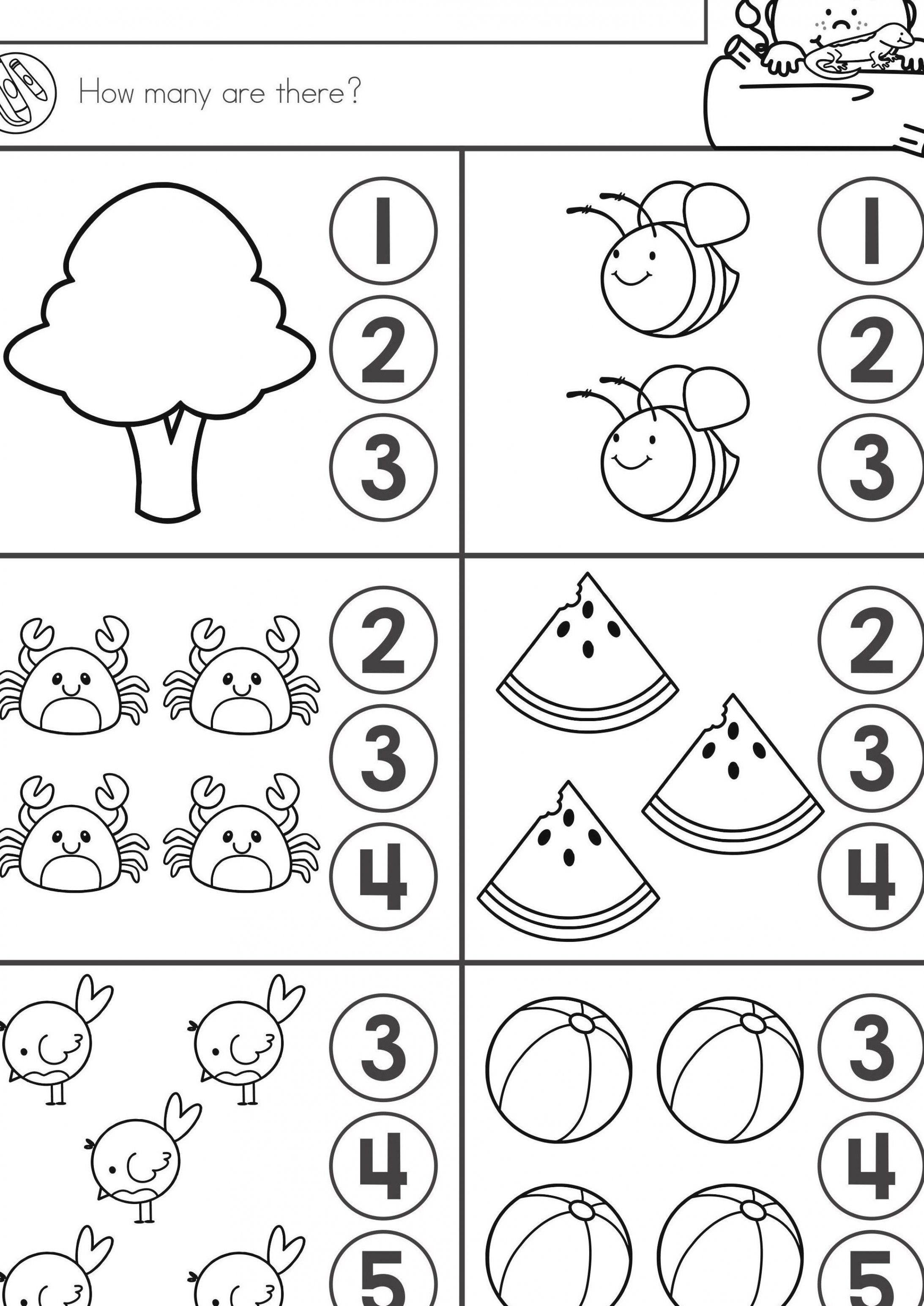 30 Math Worksheets For Kindergarten Lkg