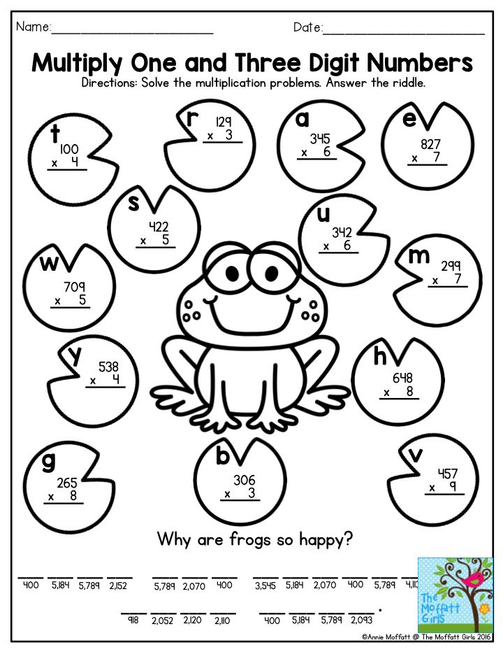 30 Math Worksheets With Riddles