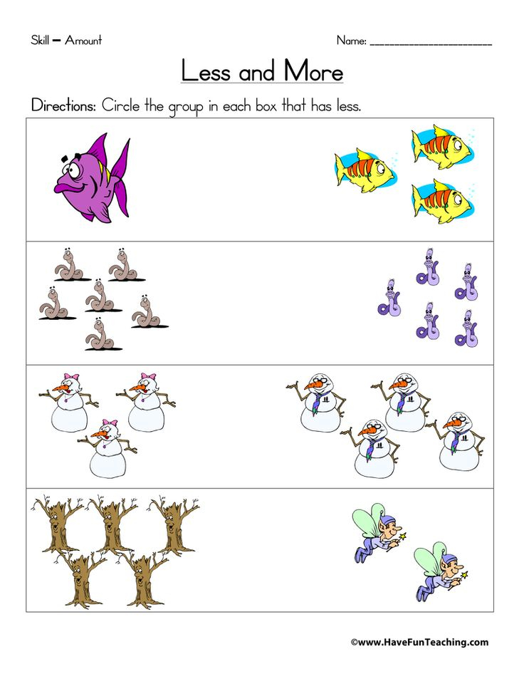 30 More And Less Worksheets Kindergarten Free