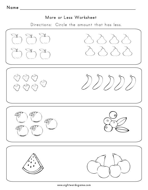 30 More And Less Worksheets Kindergarten Free