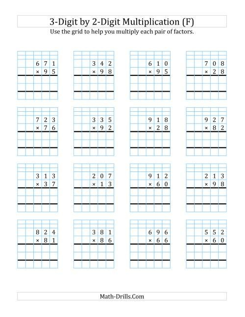 30 Multiplication Worksheets 3 Digits By 2 Digits