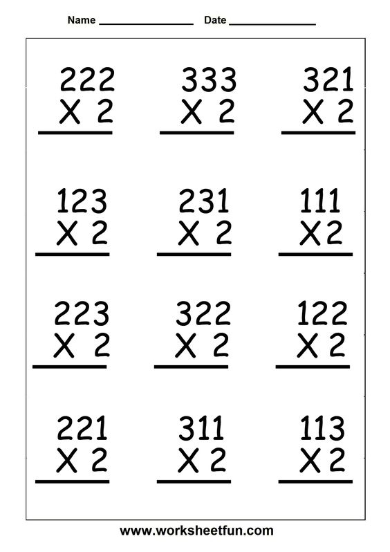 30 Multiplication Worksheets 3 Digits By 2 Digits
