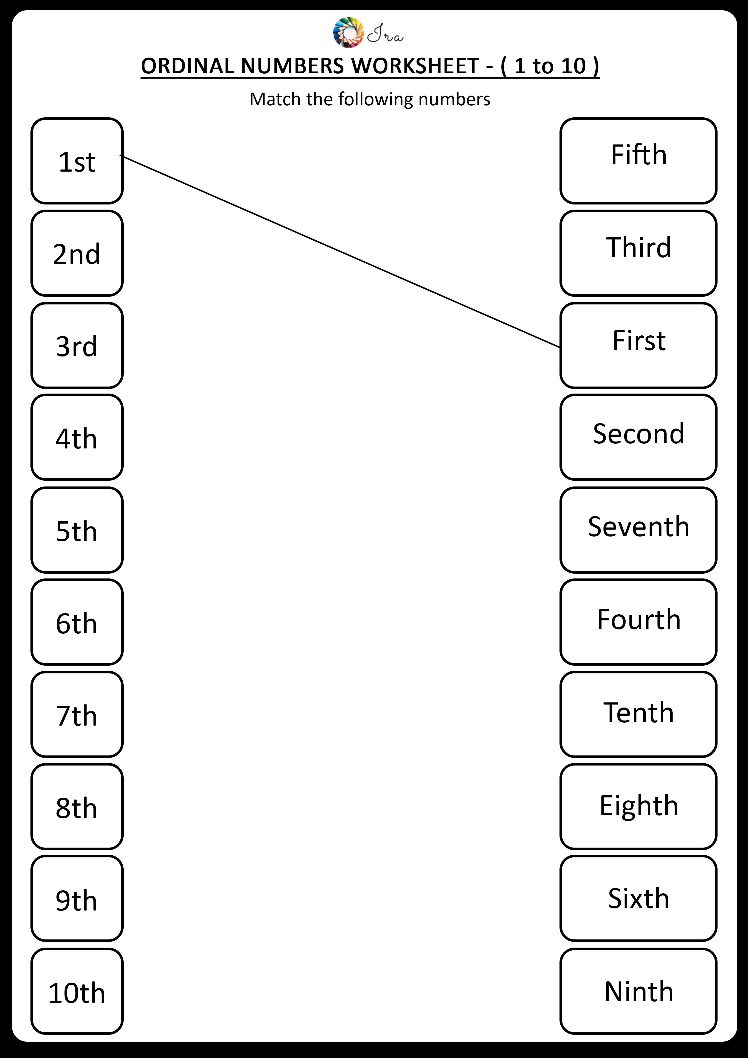 30 Ordinal And Cardinal Numbers Worksheets Kindergarten