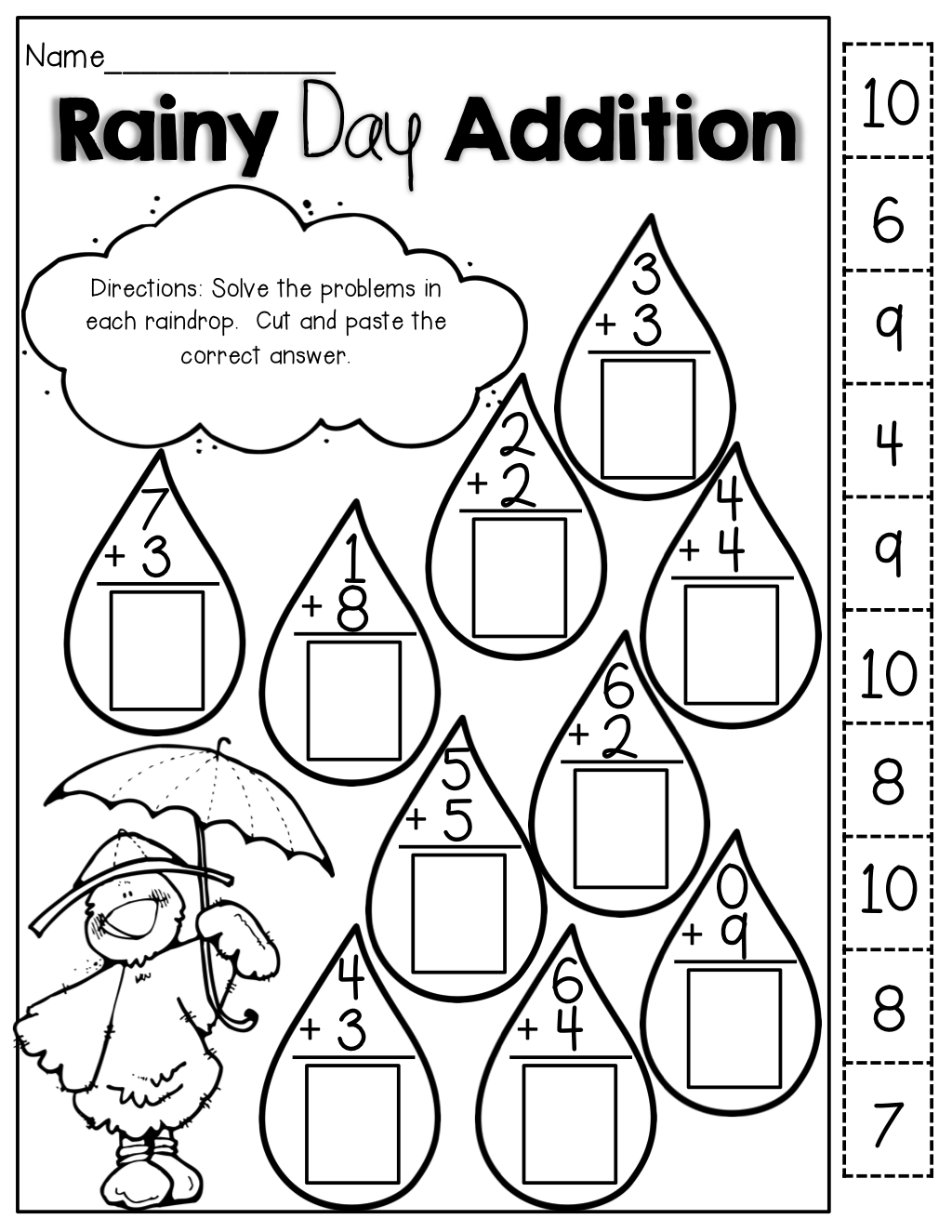 30 Rain Worksheets For Kindergarten