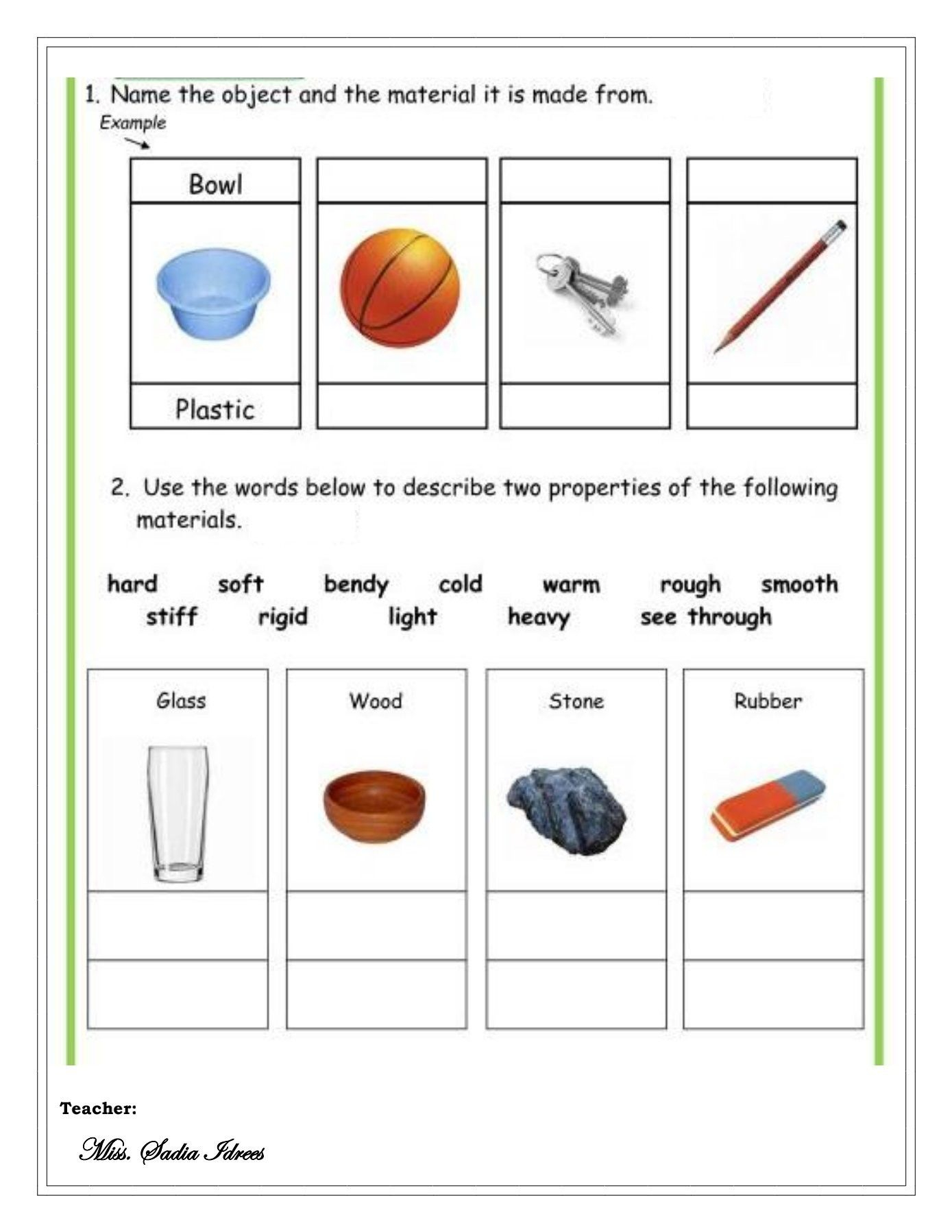 30 Science Worksheets For 1St Grade