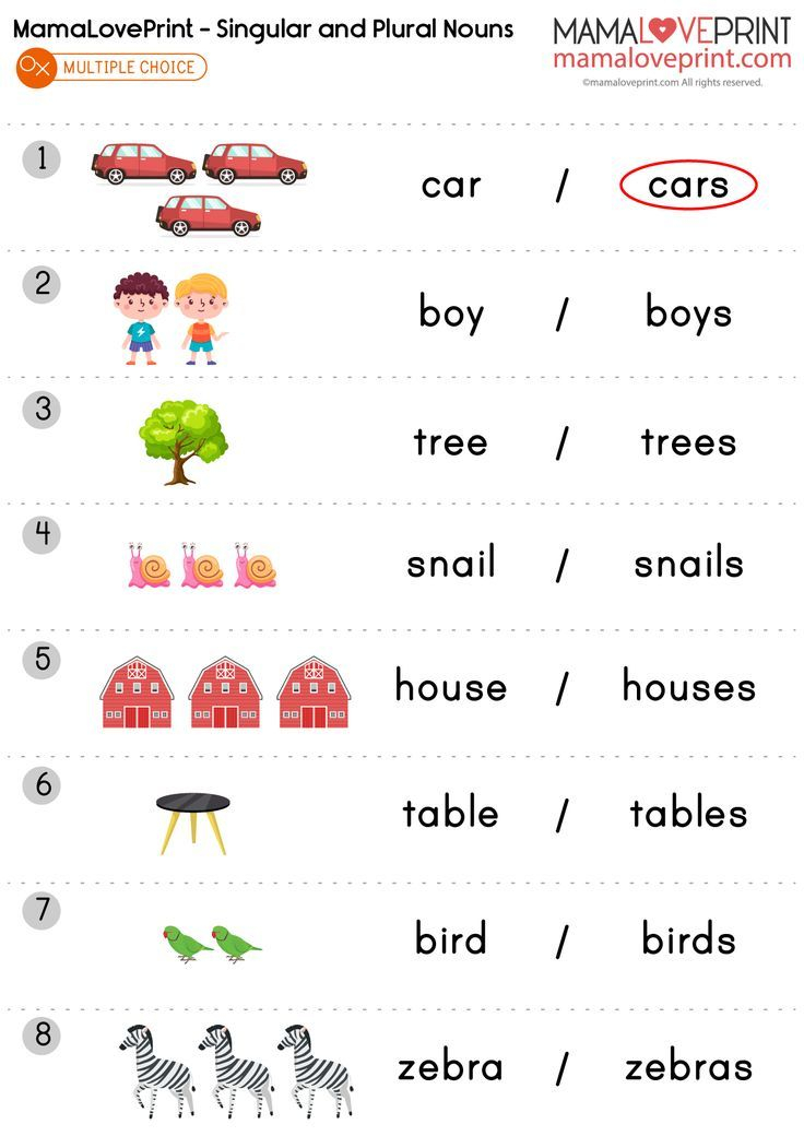 30 Singular And Plural Nouns Worksheets For Kindergarten