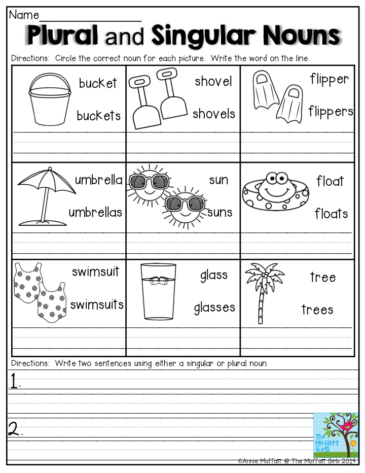 30 Singular And Plural Nouns Worksheets For Kindergarten