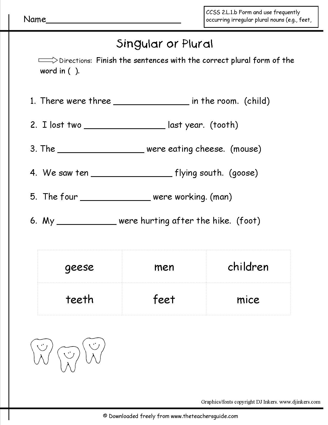 30 Singular And Plural Nouns Worksheets For Kindergarten