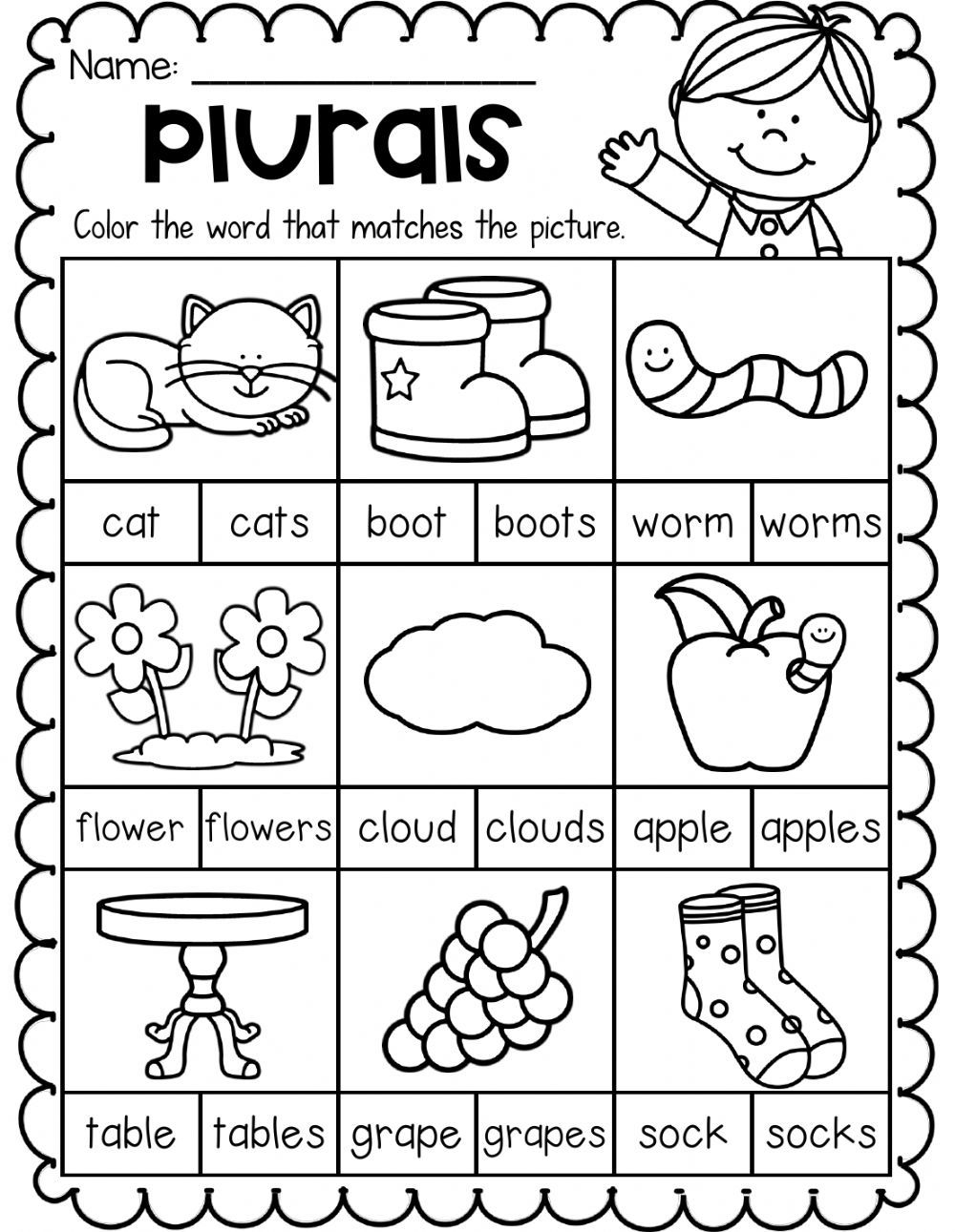 30 Singular And Plural Nouns Worksheets For Kindergarten