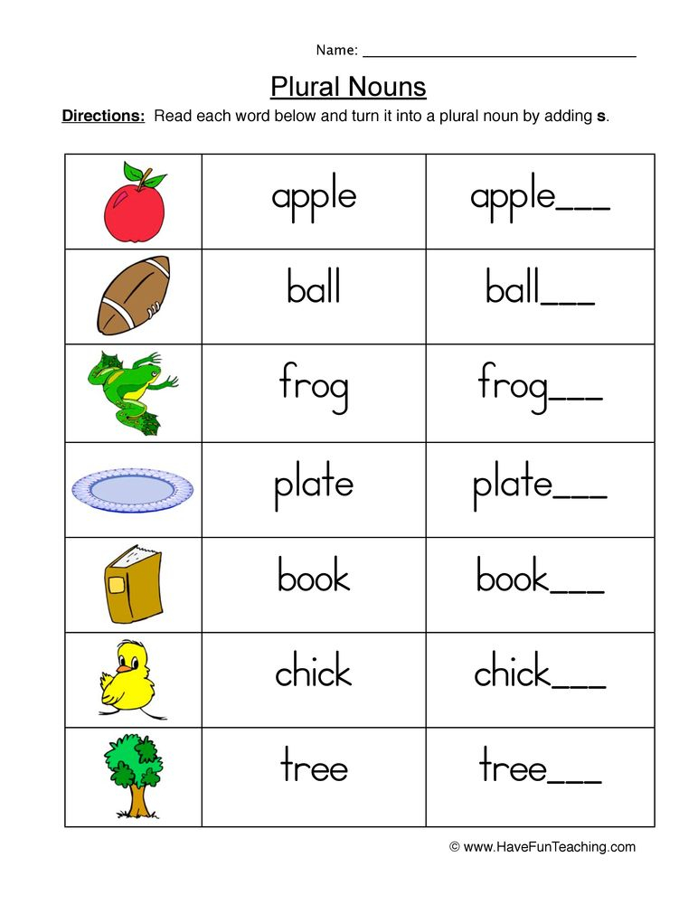 30 Singular And Plural Nouns Worksheets For Kindergarten