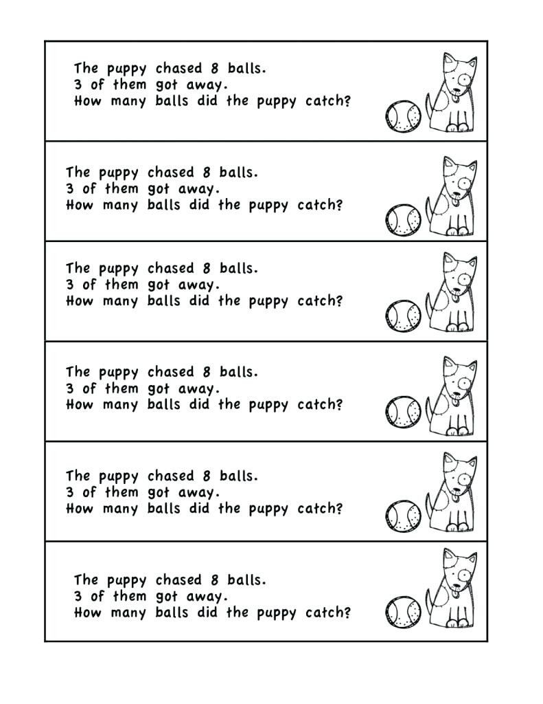 30 Subtraction Worksheets For Kindergarten Word Problems