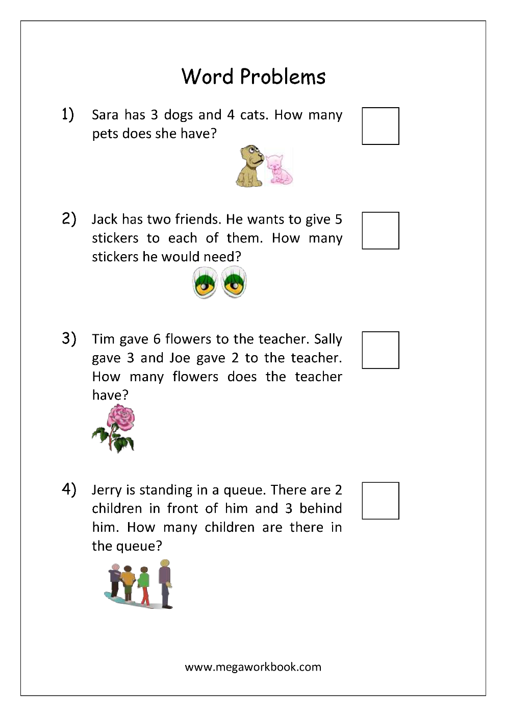30 Subtraction Worksheets For Kindergarten Word Problems