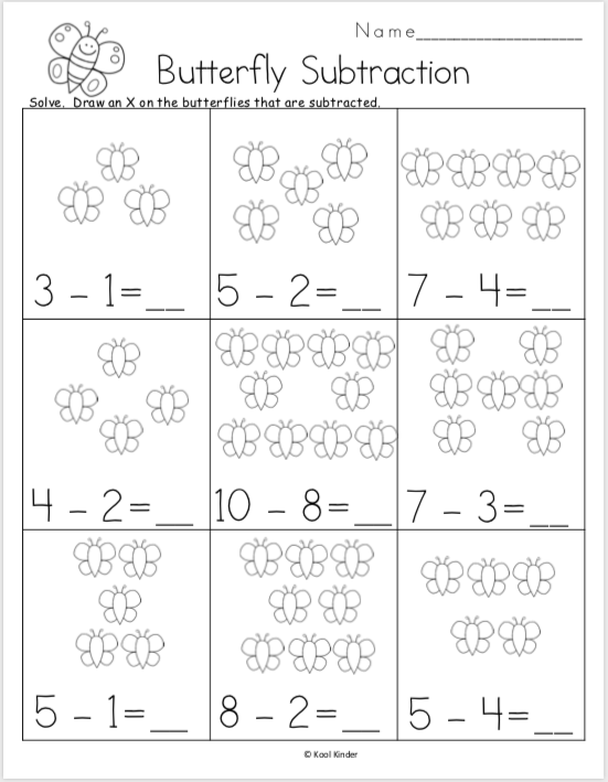 30 Subtraction Worksheets For Kindergarten Word Problems