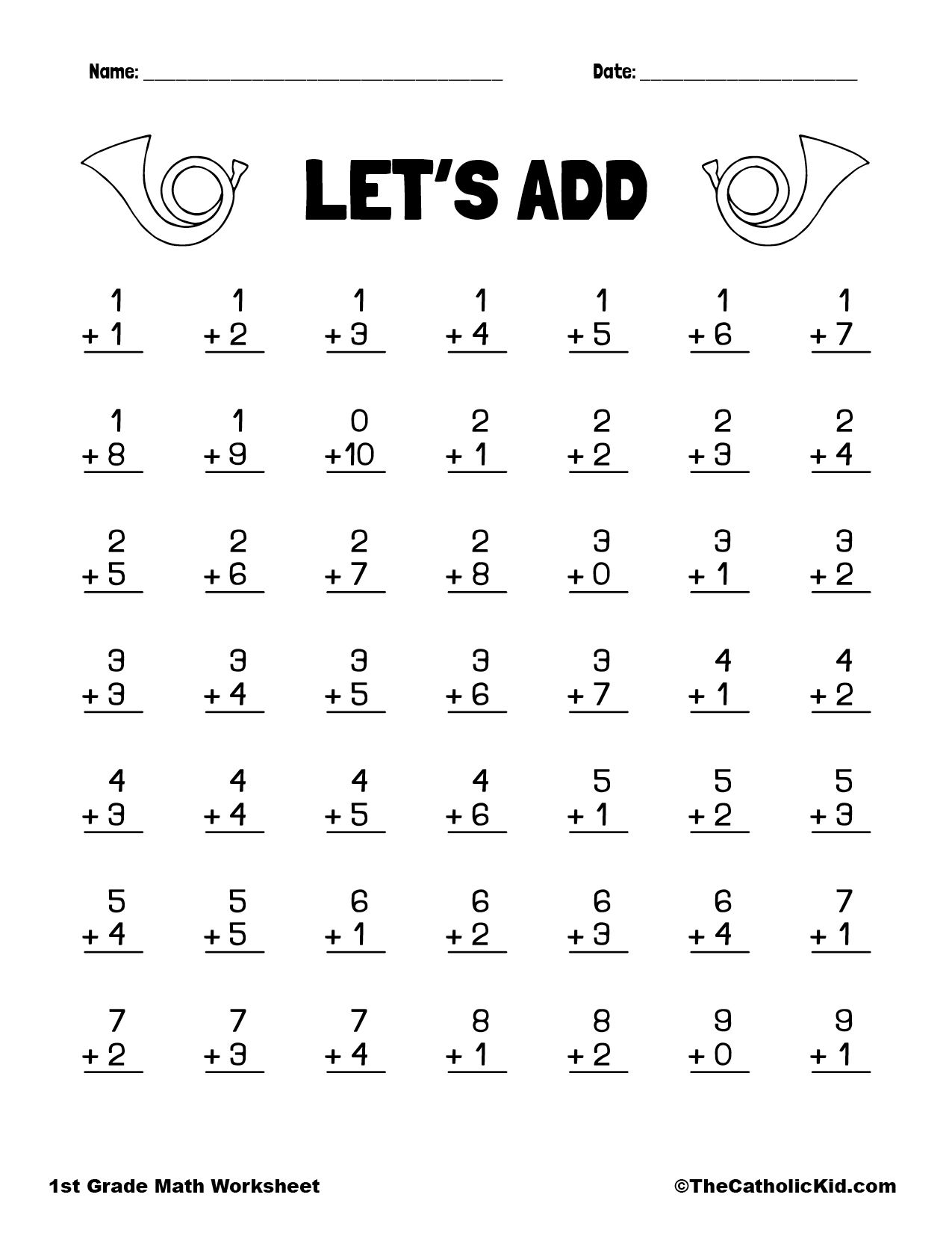 21 2 Digit Addition Worksheets Grade 1