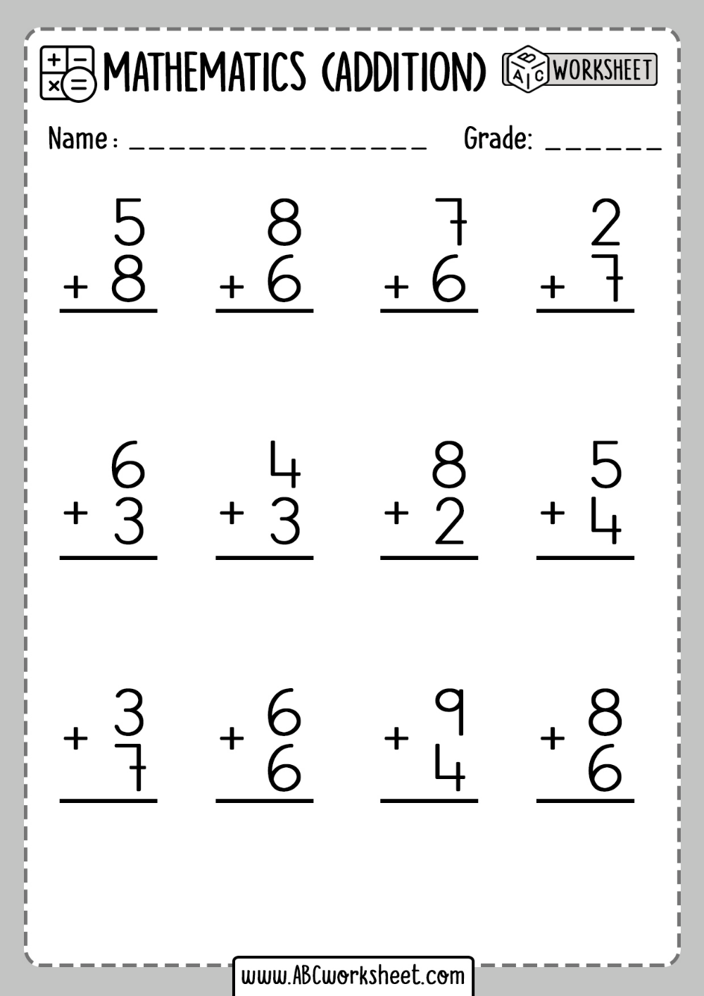 21 2 Digit Addition Worksheets Grade 1