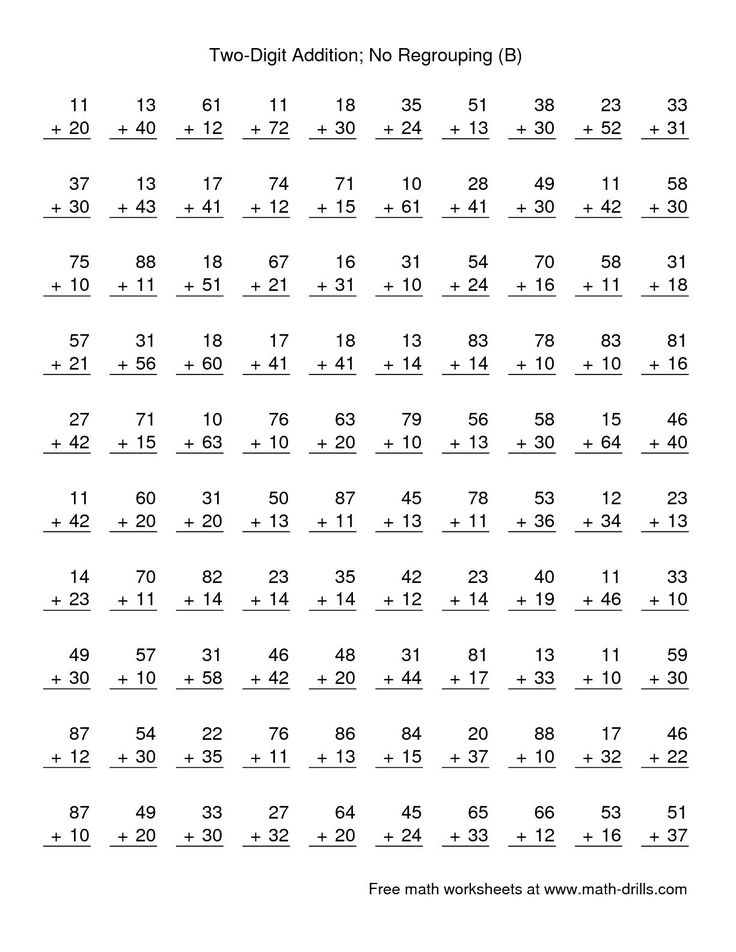 21 2 Digit Addition Worksheets Grade 1