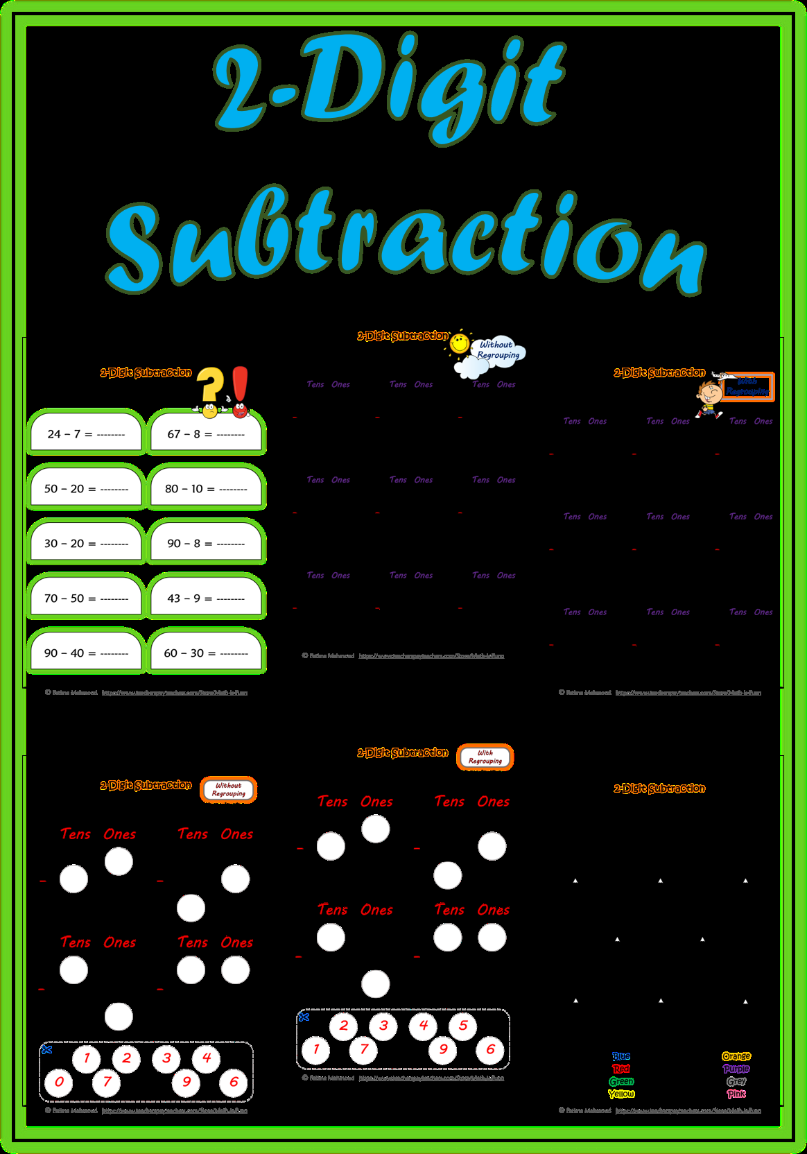 21 2 Digit Subtraction With Regrouping Free Math Worksheets
