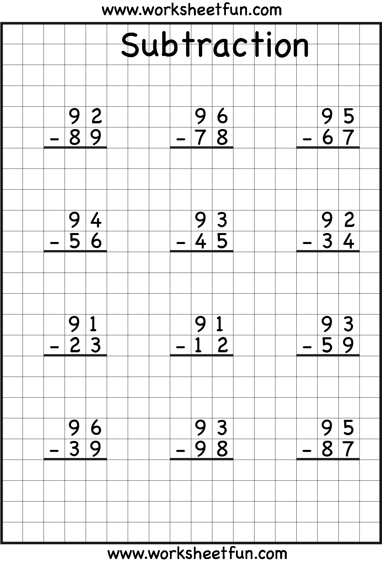 21 2 Digit Subtraction With Regrouping Free Math Worksheets