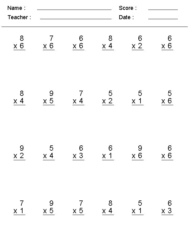 21 3Rd Grade Multiplication Worksheets 3 Digits