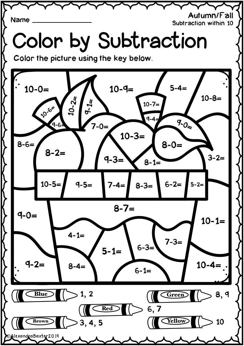 21 Addition Coloring Worksheets 2Nd Grade