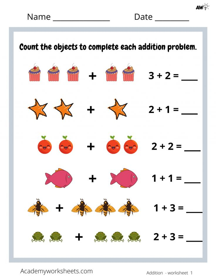 21 Addition To 5 Worksheets Kindergarten