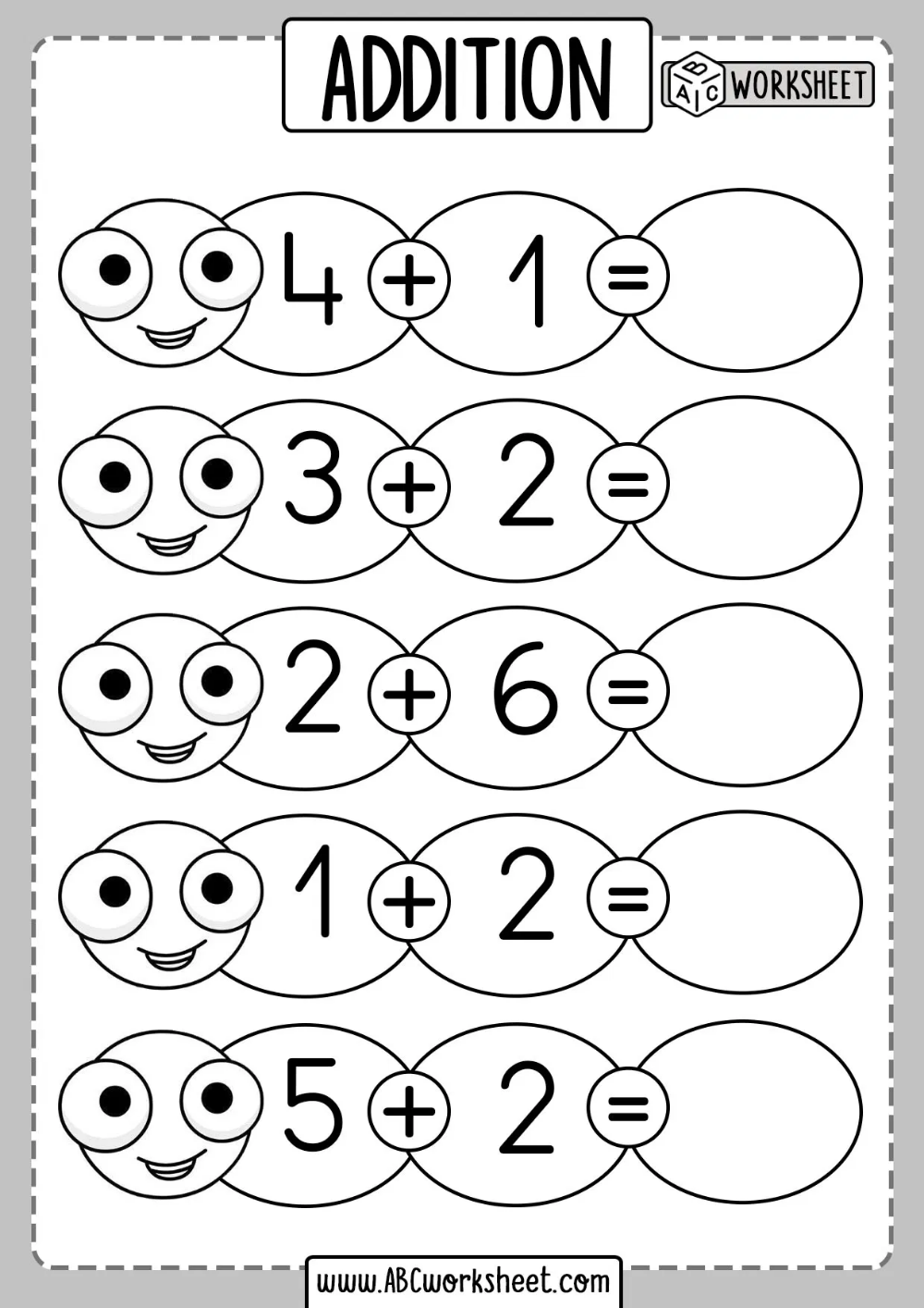 21 Addition To 5 Worksheets Kindergarten