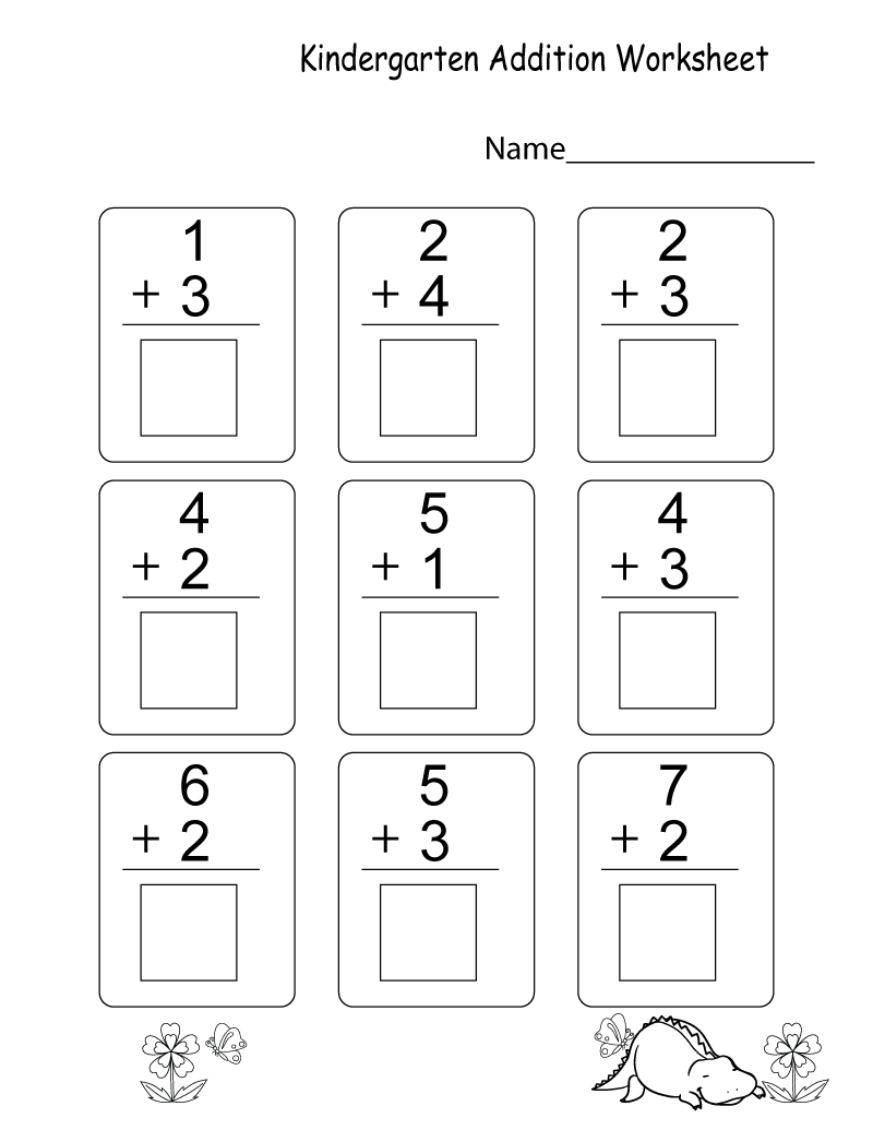 21 Addition To 5 Worksheets Kindergarten