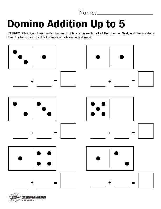 21 Addition To 5 Worksheets Kindergarten
