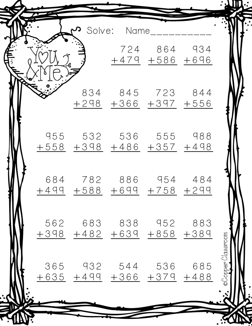 21 Addition Worksheets 3Rd Grade 2 Digit